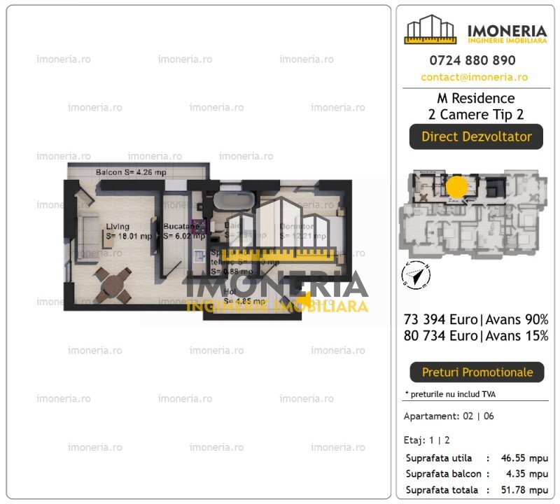 Metrou Aparatorii Patriei 600 m, pompe de caldura, imobil premium, comision 0%.