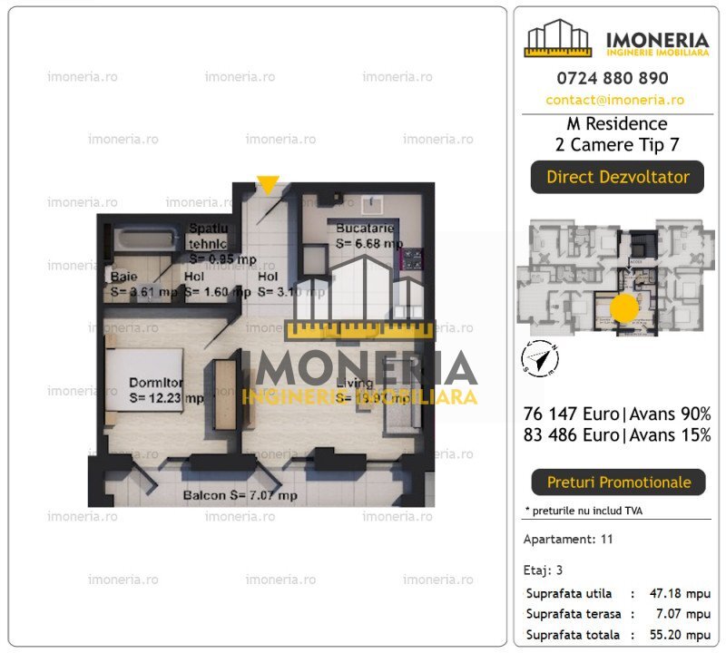 Metrou Aparatorii Patriei 600 m, pompe de caldura, imobil premium, comision 0%.